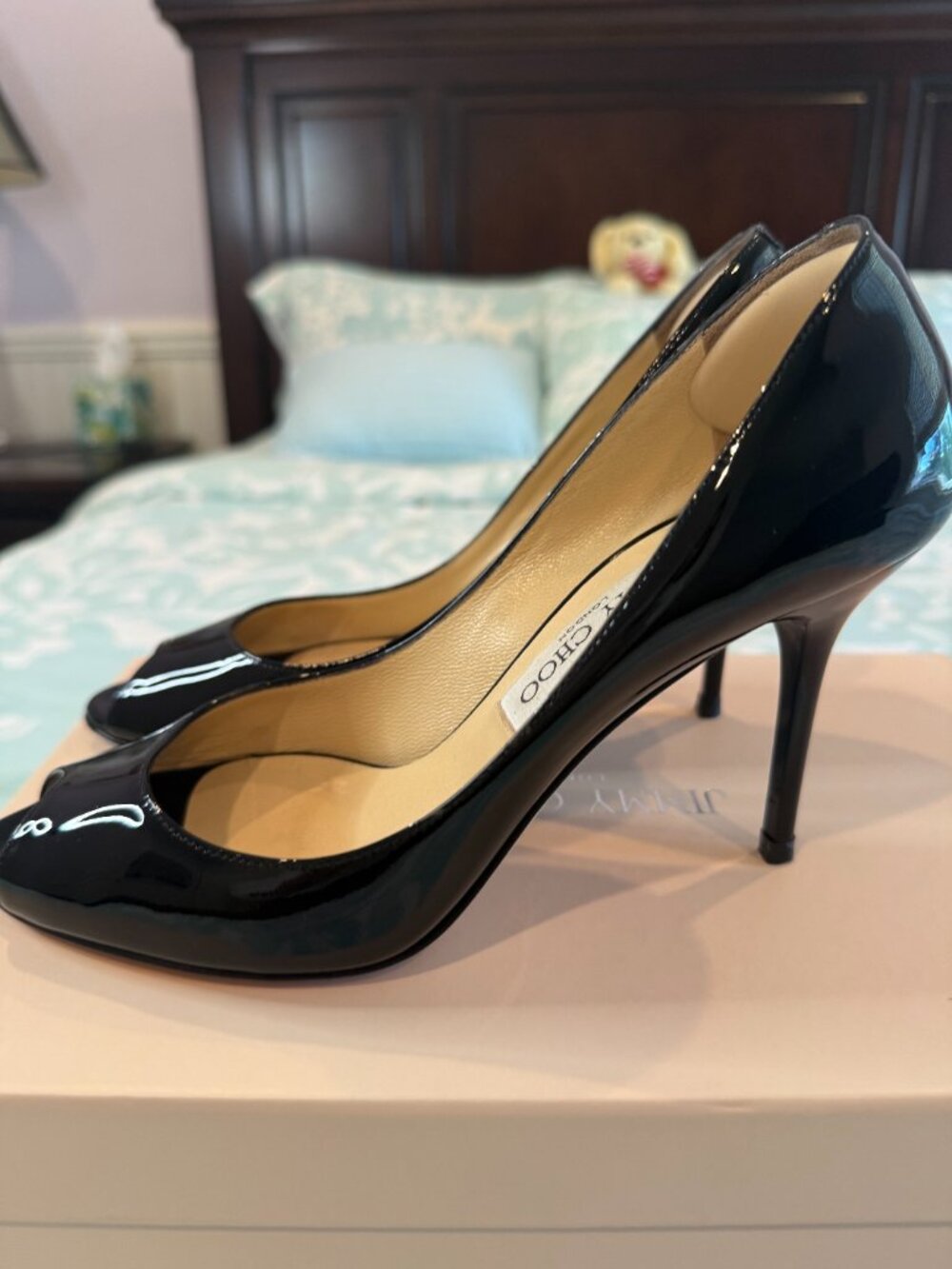 JImmy Choo Alina Pat Shoes Size 37.5 - Picture 2 of 9